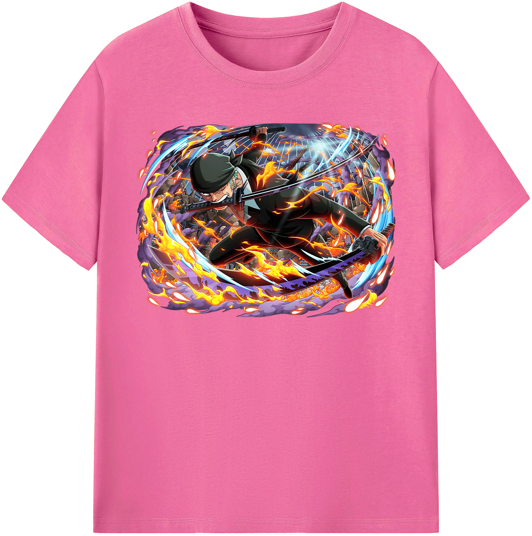ワンピース ロロノア・ゾロ ONE PIECE Roronoa Zoro レディースカジュアルプリントTシャツ（綿100％）